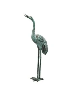 Bronze Crane Statues, Large -Comfortable Garden 8589919 001v