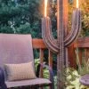 Desert Steel Saguaro Cactus Torches