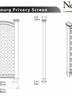 Luxembourg Vinyl Privacy Screen 7 Luxembourg Vinyl Privacy Screen -Comfortable Garden 8593147 03V tif