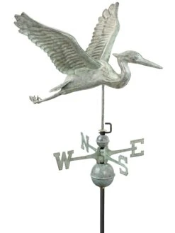 Verde Copper Heron Weathervane, Standard Size -Comfortable Garden 8593536 003v copper heron weathervane standard size