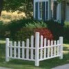 Country Corner Vinyl Picket Fence -Comfortable Garden 8593637 01v country corner vinyl picket fence new england white