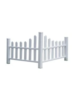 Country Corner Vinyl Picket Fence 7 Country Corner Vinyl Picket Fence -Comfortable Garden 8593637 02v