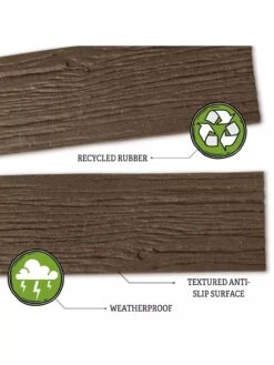 Recycled Rubber Railroad Tie Stepping Stone -Comfortable Garden 8594281 3