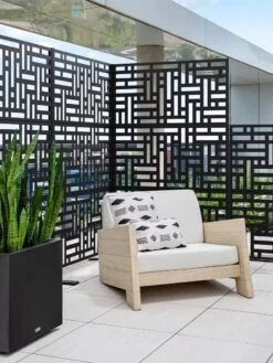 Veradek 3-Panel Privacy Screen Set, Blocks -Comfortable Garden 8599185 08V tif