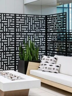 Veradek 3-Panel Privacy Screen Set, Blocks -Comfortable Garden 8599185 09V tif