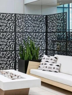 Veradek 3-Panel Privacy Screen Set, Web 12 Veradek 3-Panel Privacy Screen Set, Web -Comfortable Garden 8599206 10V tif