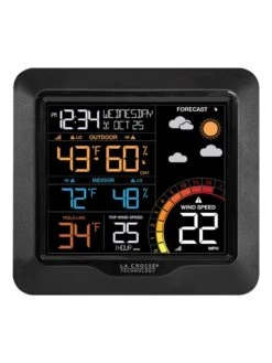 La Crosse Color Wind Speed Weather Station -Comfortable Garden 8599464 01v
