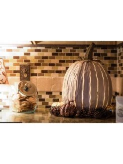 Desert Steel Pumpkin Luminary, Tall -Comfortable Garden 8599559 08v