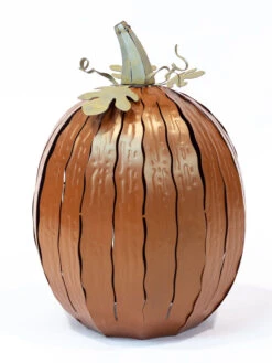 Desert Steel Pumpkin Luminary, Tall -Comfortable Garden 8599559 10v
