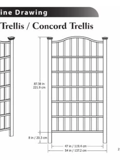 Concord Composite Vinyl Trellis -Comfortable Garden 8599770 03V tif