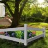 Split Rail Corner Vinyl Fence -Comfortable Garden 8599774 01V tif