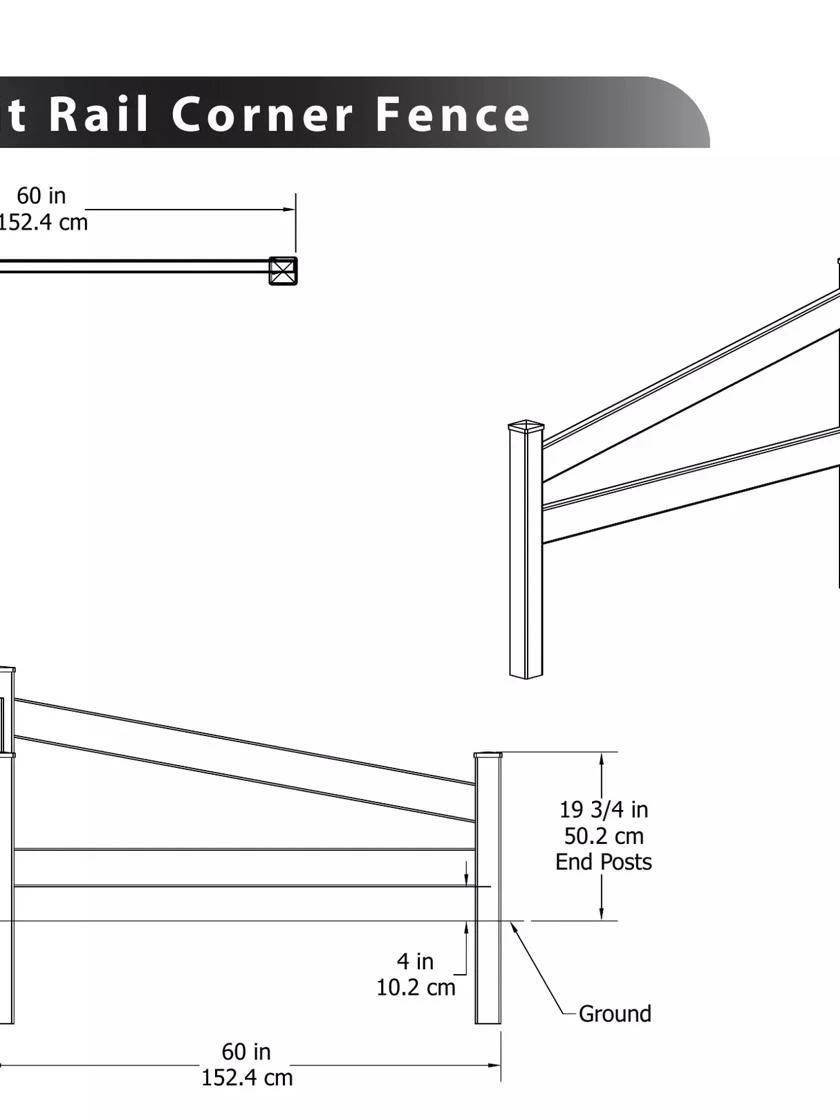 Split Rail Corner Vinyl Fence 5 Split Rail Corner Vinyl Fence - Image 3