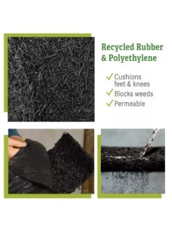 Recycled Rubber Mulch Edging, 12’ X 6” 8 Recycled Rubber Mulch Edging, 12’ X 6” -Comfortable Garden 8599854 material GSC