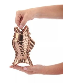 Fish Pure Copper Rain Chain, 8.5' -Comfortable Garden 8600209 02V tif