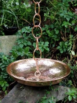 Rain Chain Basins -Comfortable Garden 8600211 01V rain chain basins copper