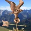 Eagle Cottage Copper Weathervane With Roof Mount