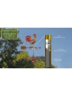 Bantam Rooster Copper Weathervane -Comfortable Garden 8600280 07v