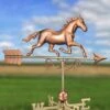 Galloping Horse Copper Weathervane 2 Galloping Horse Copper Weathervane -Comfortable Garden 8600346 06v galloping horse copper weathervane