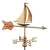 Sailboat Garden Copper Weathervane With Pole -Comfortable Garden 8600347 02v sailboat garden copper weathervane pole