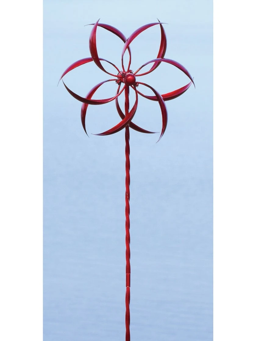 Feather Staked Wind Spinner, 15" 5 Feather Staked Wind Spinner, 15" - Image 3
