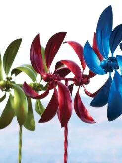 Feather Staked Wind Spinner, 22" 7 Feather Staked Wind Spinner, 22" -Comfortable Garden 8600480 01V tif