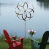 Feather Staked Wind Spinner, 32" 1 Feather Staked Wind Spinner, 32" -Comfortable Garden 8600481 01v feather staked wind spinner 32 inch