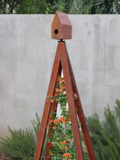 Bird Bungalow + Akoris Garden Tuteur Sr. -Comfortable Garden 8600538 06v bird bungallow akoris garden tuteur oxide