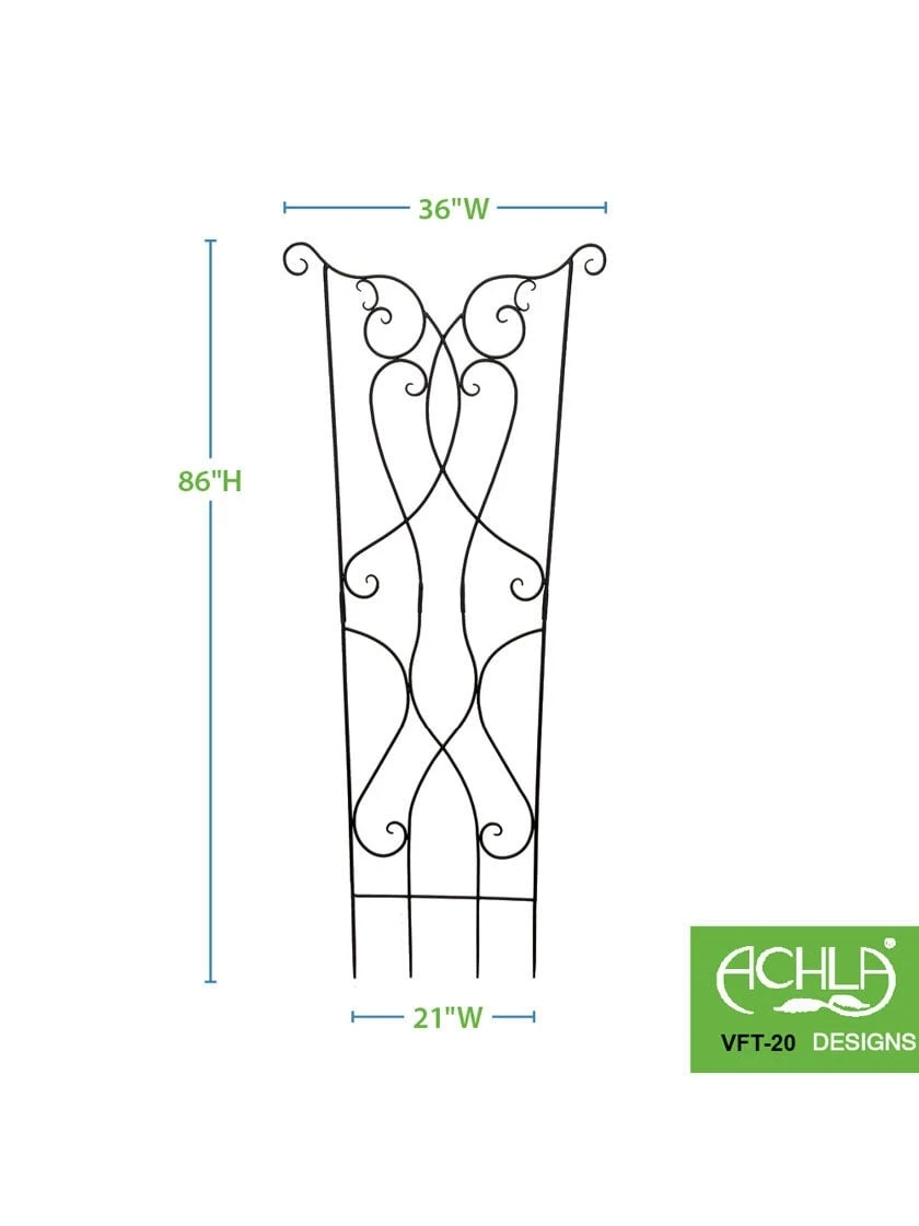 Achla Rococo Wall Trellis 4 Achla Rococo Wall Trellis - Image 2