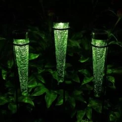 Achla Designs Solar Sparkle Cone With Stakes, Set Of 3 -Comfortable Garden 8609357DKGR 05V jpg