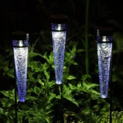 Achla Designs Solar Sparkle Cone With Stakes, Set Of 3 -Comfortable Garden 8609357LTBL 11V jpg