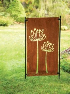 Queen Anne's Lace Corten Steel Screen 8 Queen Anne's Lace Corten Steel Screen -Comfortable Garden 8609526 00526 tif