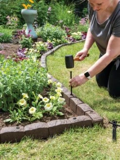 Roman Stone Recycled Rubber Landscape Edging, 4' -Comfortable Garden 8609898 019 tif