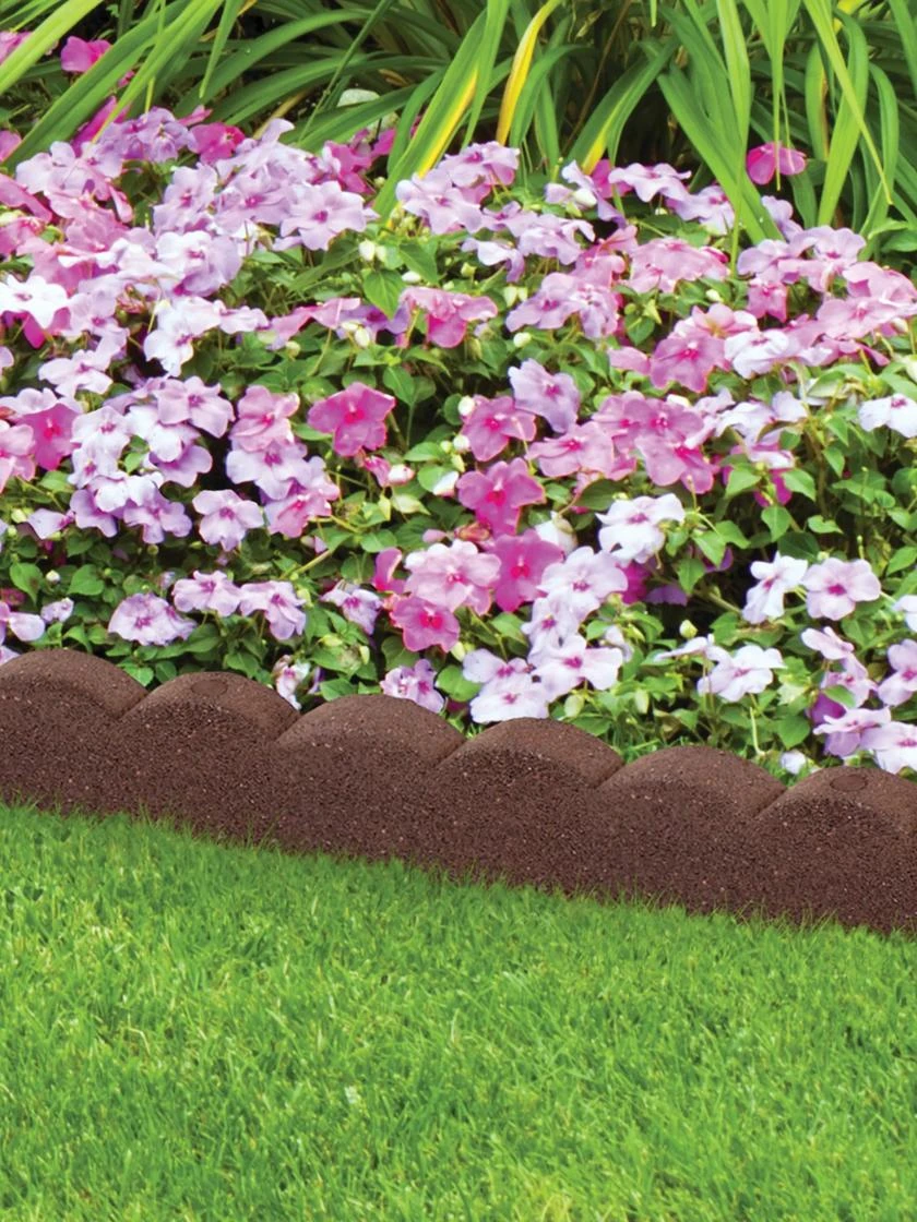 Scallop Recycled Rubber Landscape Edging, 4' 3 Scallop Recycled Rubber Landscape Edging, 4'