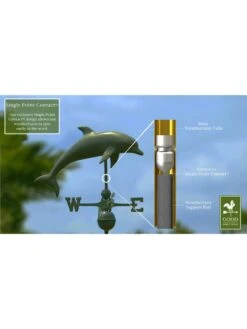 Dolphin Weathervane 7 Dolphin Weathervane -Comfortable Garden 8610227 03v