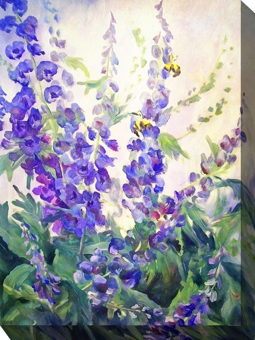 Blue Delphi Outdoor Wall Art 3 Blue Delphi Outdoor Wall Art