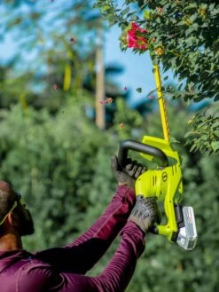 Sun Joe 24V-HT22-LTE 24-Volt ION+ Cordless Hedge Trimmer Kit | 22-Inch | W/ 2.0-Ah Battery And Charger -Comfortable Garden 8610657 08v