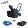 Snow Joe 24V-X2-SB18 48-Volt ION+ Cordless Snow Blower Kit | 18-Inch | W/ 2 X 4.0-Ah Batteries And Charger -Comfortable Garden 8610667 01v snow joe cordless snow blower kit