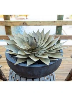 Desert Steel Spiral Aloe Sculpture -Comfortable Garden 8610750 02v