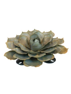 Desert Steel Blue Rose Succulent Sculpture -Comfortable Garden 8610764 01v desert steel blue rose succulent large