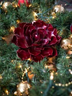 Desert Steel Ruby Rose Succulent Sculpture, Small 7 Desert Steel Ruby Rose Succulent Sculpture, Small -Comfortable Garden 8610767 02v