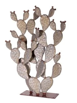 Desert Steel Prickly Pear Cactus Sculpture, Grande 7 Desert Steel Prickly Pear Cactus Sculpture, Grande -Comfortable Garden 8610769 03v