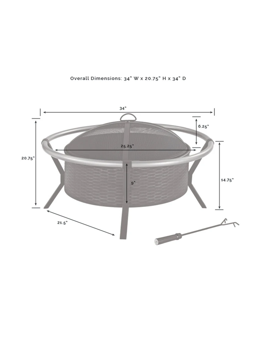 Crosley Yuma Firepit 7 Crosley Yuma Firepit - Image 5