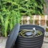 Matte Black Ribbed Hose Pot With Lid -Comfortable Garden 8611991 061 tif