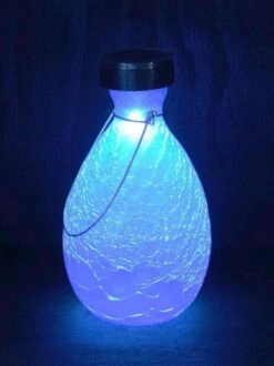 Achla Designs Solar Crackle Glass Vase Lantern -Comfortable Garden 8612529BLL 02v tif