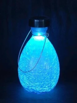 Achla Designs Solar Crackle Glass Vase Lantern -Comfortable Garden 8612529TL 01v tif