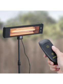 Sun Joe® 1500W Elec. Infrared OD Patio Heater, Adjust Ht. Range, W/Wall Bracket & Cover -Comfortable Garden 8612532 07v