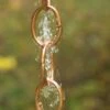 Single Link Pure Copper Rain Chain, 8.5' -Comfortable Garden 8612745 01v single link pure copper rain chain