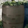 Round Rain Barrel With Planter, 35 Gallons