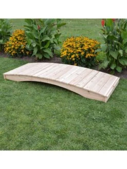 Plank Garden Bridge Unfinished 3' X 10' 7 Plank Garden Bridge Unfinished 3' X 10' -Comfortable Garden 8613100 05v 1