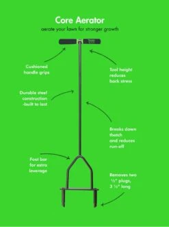 Yard Butler® Lawn Coring Aerator -Comfortable Garden 8613158 02v